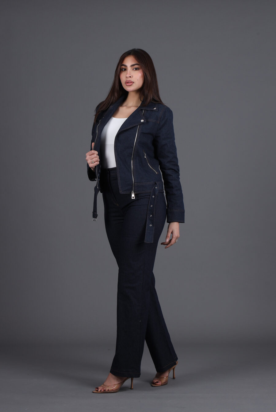 طقم جينز ( جاكيت + بنطلون )